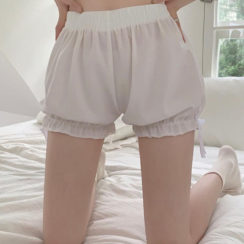 Модные женские короткие трусики с оборками, защитные брюки с защитой от воздействия, шорты-фонарики, пижамные штаны