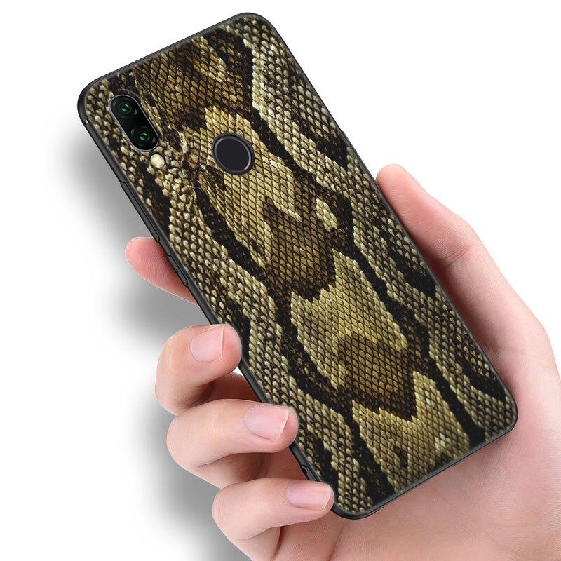 Модный чехол для телефона из змеиной кожи для Huawei Honor 7A 8A 9X 20 Pro 8 10X Lite 9A 8C 9C 20E 7S 8S 20S 8X 10i 20i 30i мягкий черный чехол