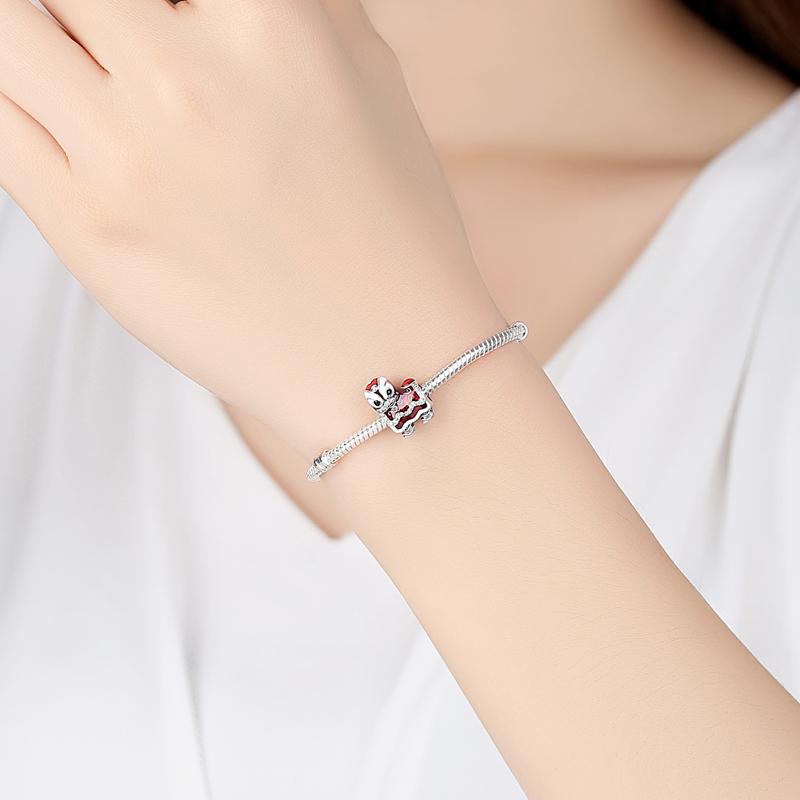 Подвески бусины оригинальная японская кукла удачи кошка брелок подходит для браслетов бренда пан браслеты DIY ювелирные изделия для женщин