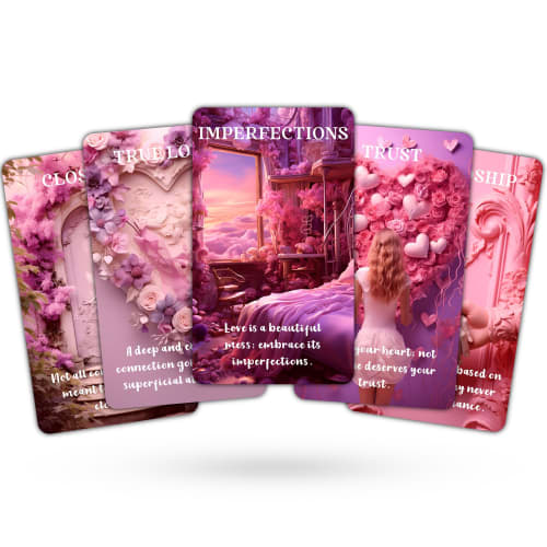 EMPATHSOUL Romantic Love Oracle Cards, Life Relationship Oracle Deck, Soulmates, Twin Flames Oracle Cards for Beginners, Guide You On Your Journey of