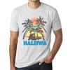 Men’s Vintage Tee Shirt Graphic T Shirt Summer Triangle Haleiwa Vintage White