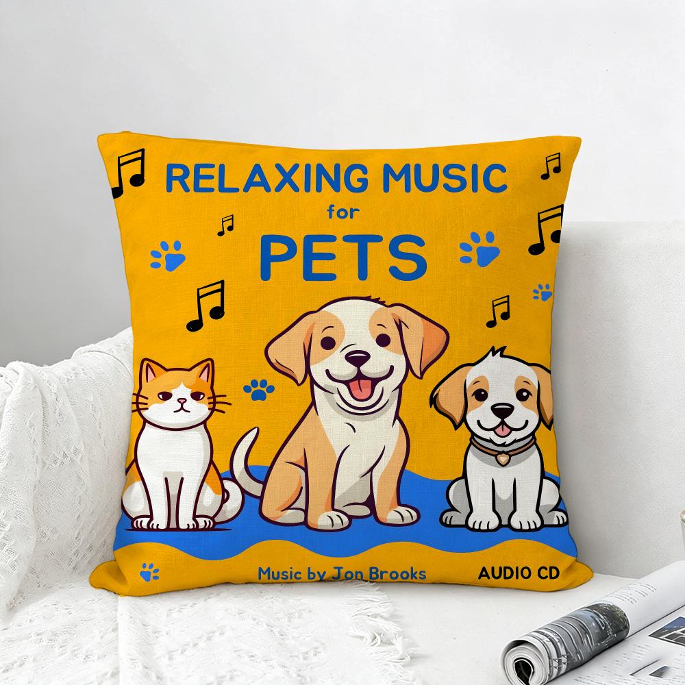 Album Pet Sounds Cushion Cover Natural Linen Pillowcase Set AllinOne Decor for Sofa Bedroom Chair