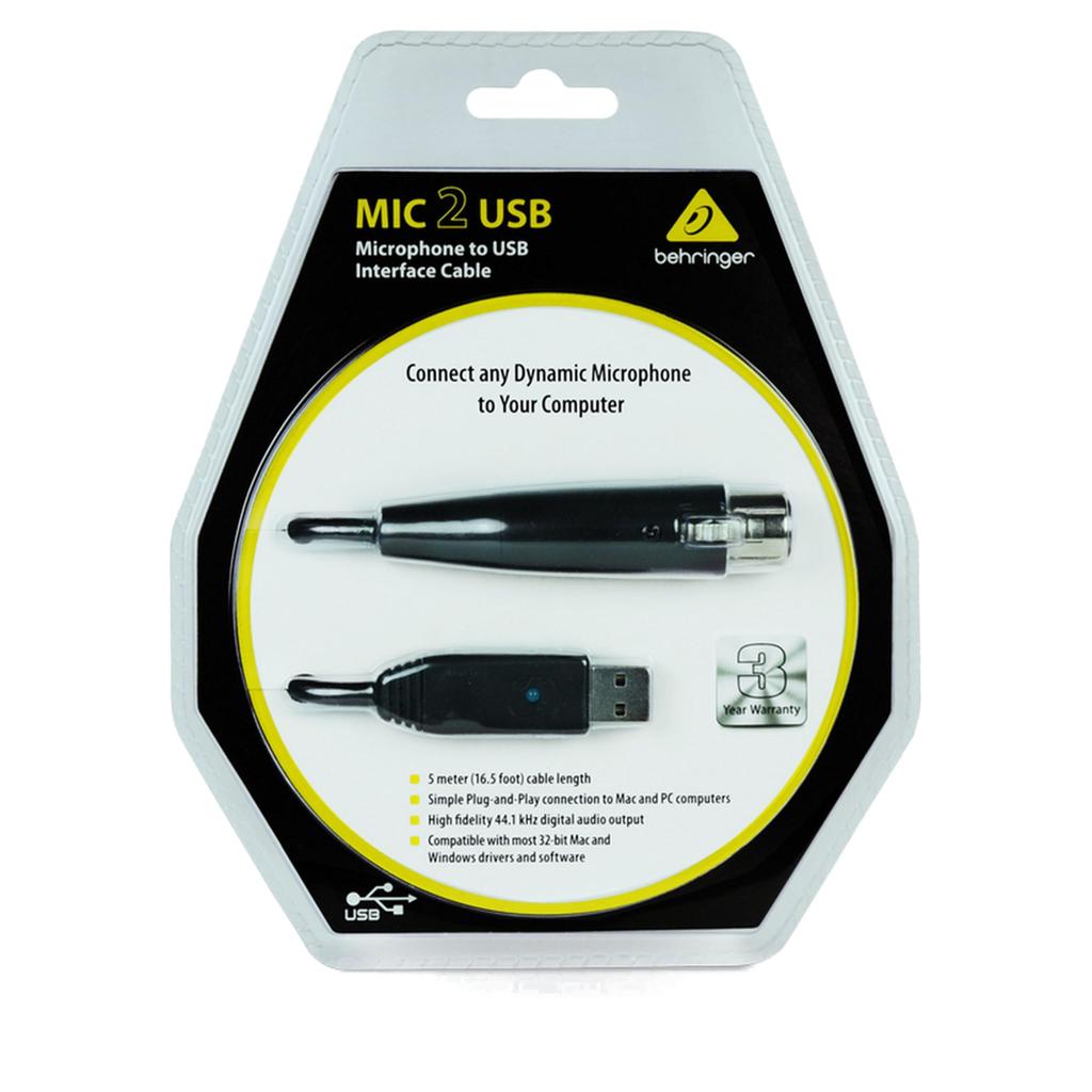 Behringer Микрофонный USB аудиоинтерфейс кабель MIC 2 USB