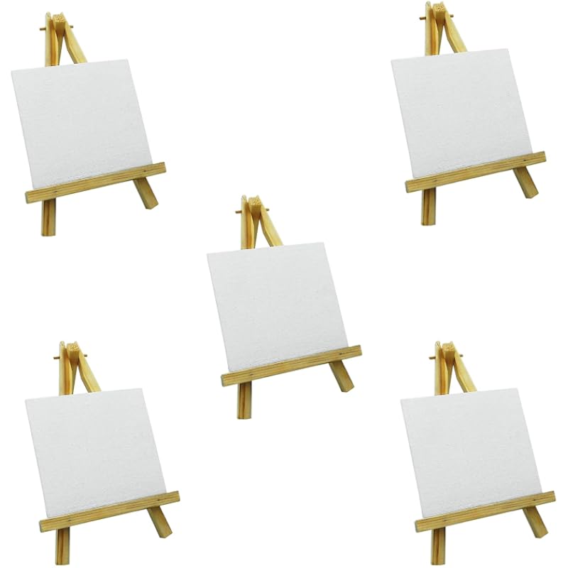 Eduway 6 Inch Mini Wooden Display Easel Tripod Stand For/Sketch Accessories/Natural Craft/Art/Painting/Mini Canvas/Photo