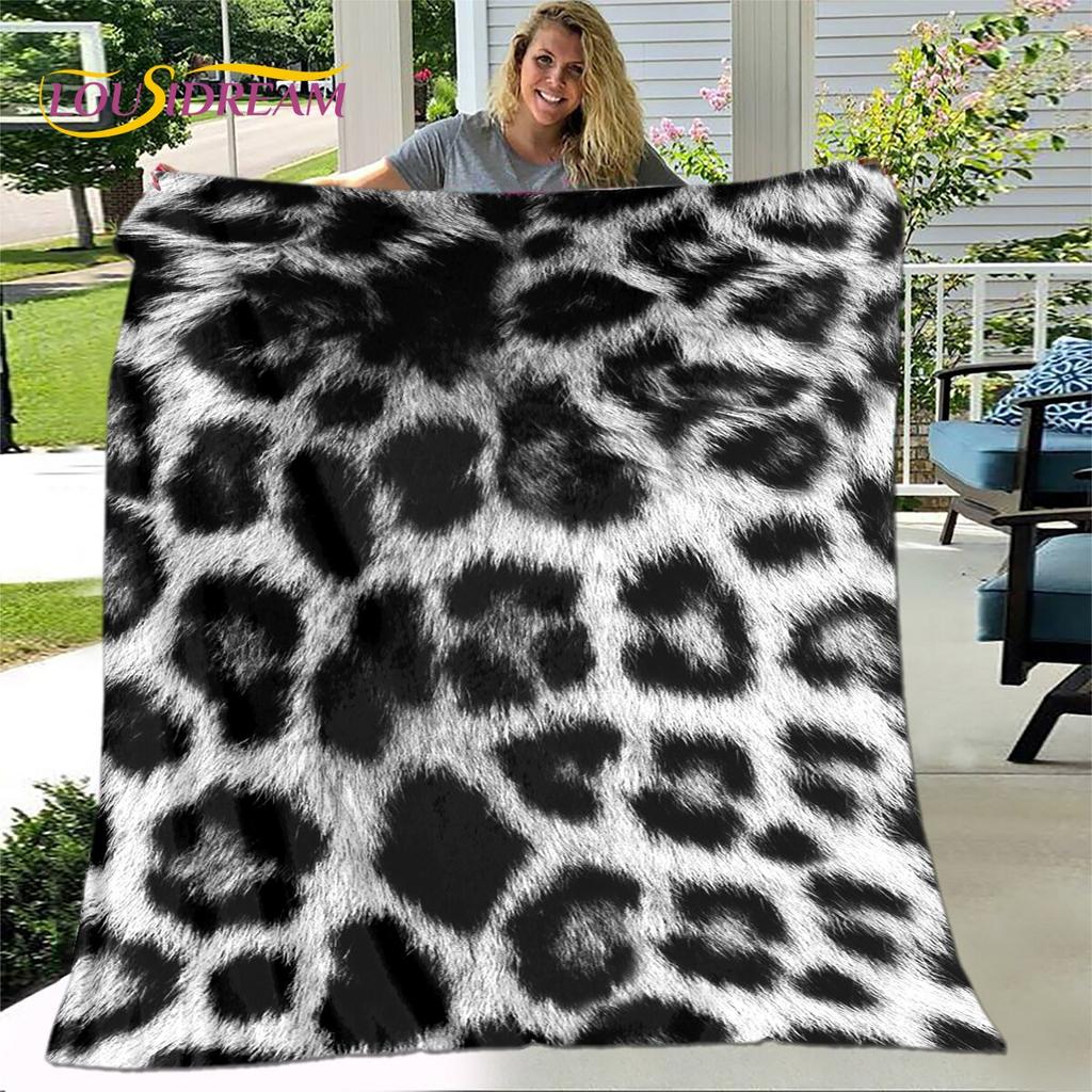 Классическое одеяло с леопардовым принтом, фланелевое одеяло, теплое одеяло для гостиной, спальни, кровати, дивана, подарок для путешествия