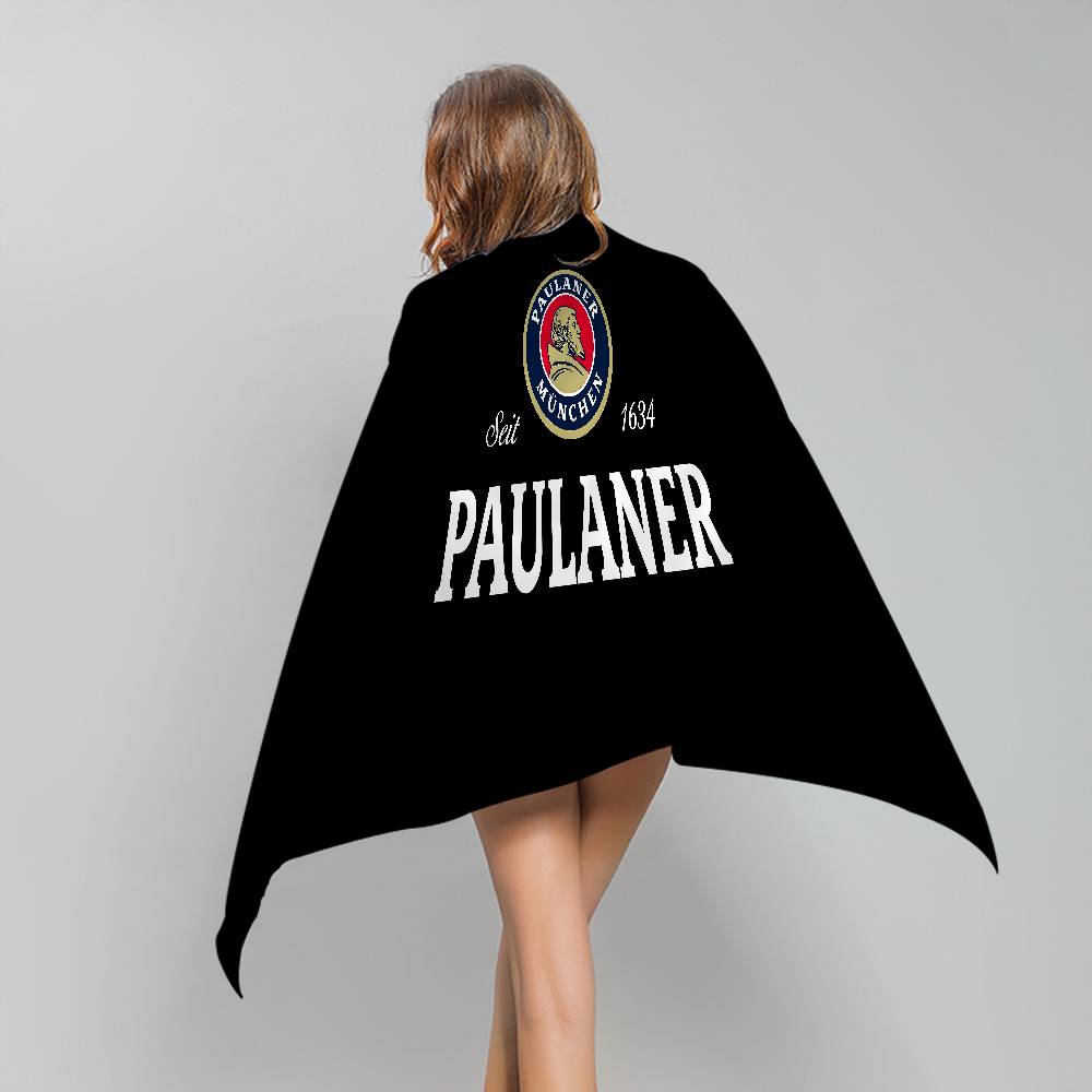 Немецкое пиво Paulaner Микрофибровое одеяло Быстросохнущие пляжные полотенца Большой размер Печать Супервпитывающее полотенце-одеяло для бассейна