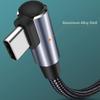 Mobile Phone Data Line Power Delivery Right Angle USB C To USB Type C Cable Fast Charging PD 60W