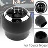 6 Speed ABS Plastic + PU Leather Manual Transmission Gear Shift Handball Knob for Toyota/Corolla