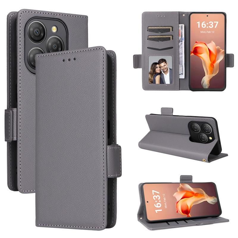 Чехол-книжка для Blackview Shark 9, кожаный чехол с узором личи, магнитный чехол-книжка с подставкой и держателем для карт