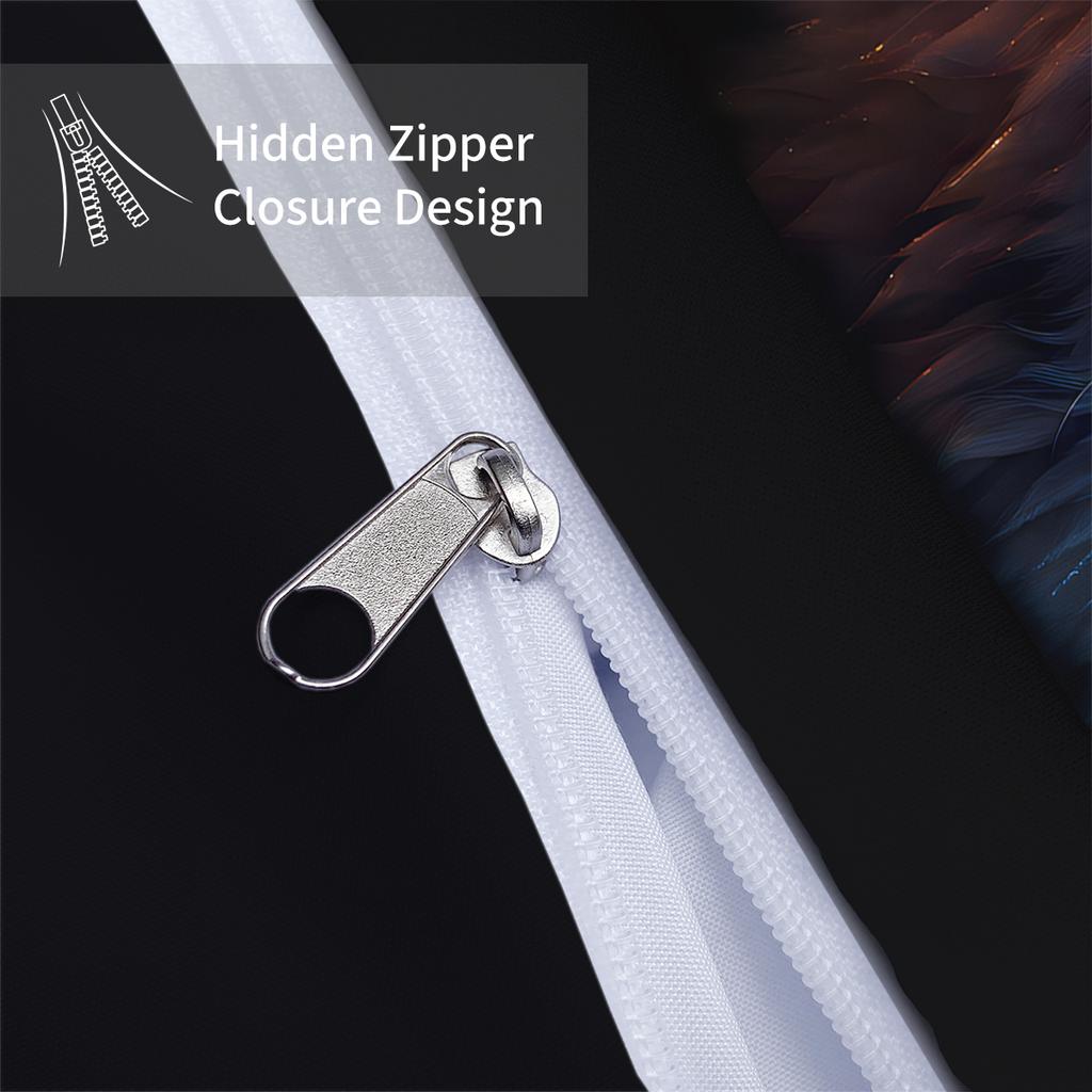 3-piece Set, Wolf Pattern Printed Bedding Set, Queen, King, Double Bed, for Bedroom, Guestroom, Hotel, Home Decoration