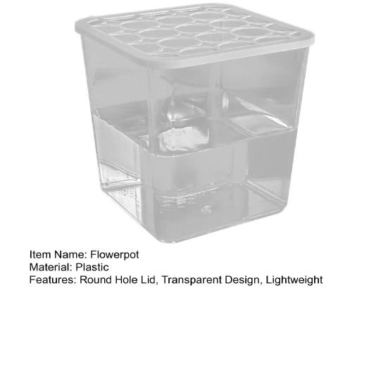 1/2/4 шт. Мини-горшок для цветов Крышка с круглым отверстием Прозрачный дизайн Легкая расстановка цветов