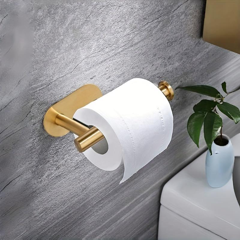 1 Piece High Quality Wall Mounted Stainless Steel Toilet Roll Holder - Self-adhesive Design Saves Space In the Bathroom and Shower
