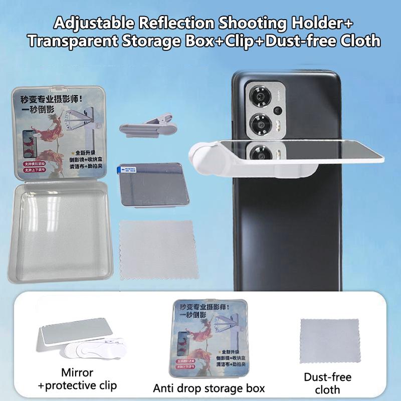 Sky Mirror Mobile Phone Reflection Shooting Clip Adjustable Angle Mirror Clip Outdoor Travel Phone Reflector Shooting Artifact