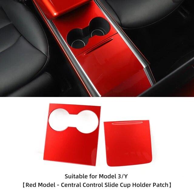 LUCKEASY для Tesla Model 3 Y 2022, автомобильные аксессуары, наклейка на центральную консоль, подлокотник, ящик для хранения, защитная нашивка, украшение из АБС-пластика
