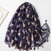 2024 Spring And Autumn Winter New Cotton And Hemp Long Thin Scarf Travel Versatile Sunscreen Warm Shawl For Women
