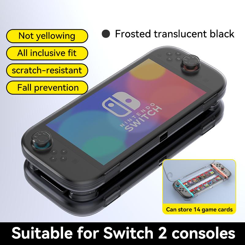 ABS Matte Translucent Hard Protective Shell Case for Switch 2 Console & Controller Cases with Game Card Slots & Charging Port