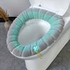 Моющаяся подушка для сиденья унитаза, Толстый комфорт, Двухцветная, Универсальная посадка, Легко моющаяся для дома и коммерческого использования