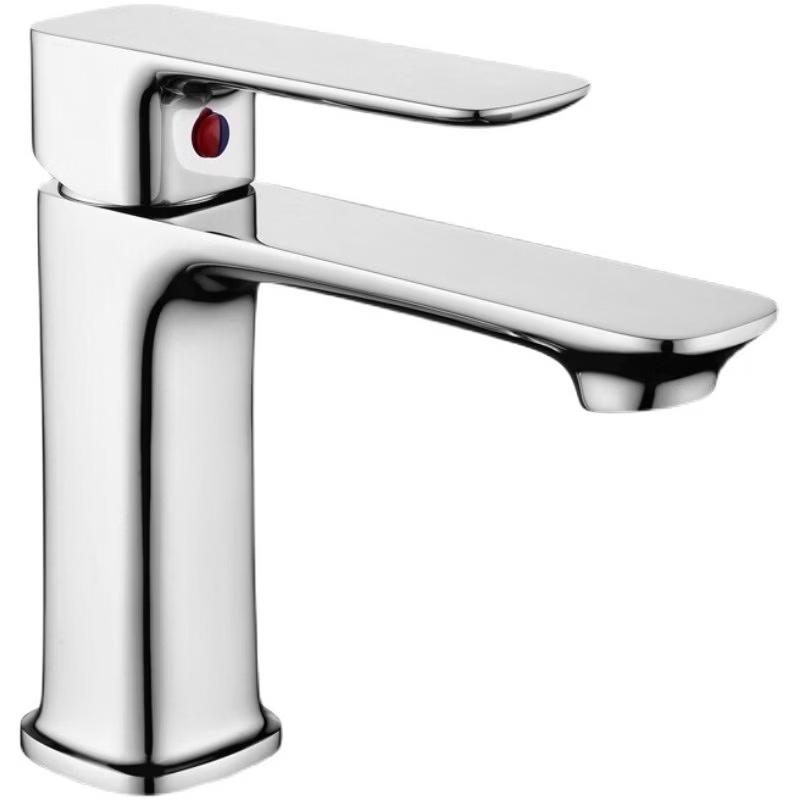 Single-Handle Hot & Cold Brass Basin Faucet