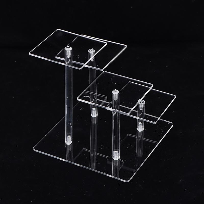 4 Layers Square Transparent Removable Acrylic Display Stand Holder Rack Kit Blind Box Display Stand Jewelry Holder Shelf