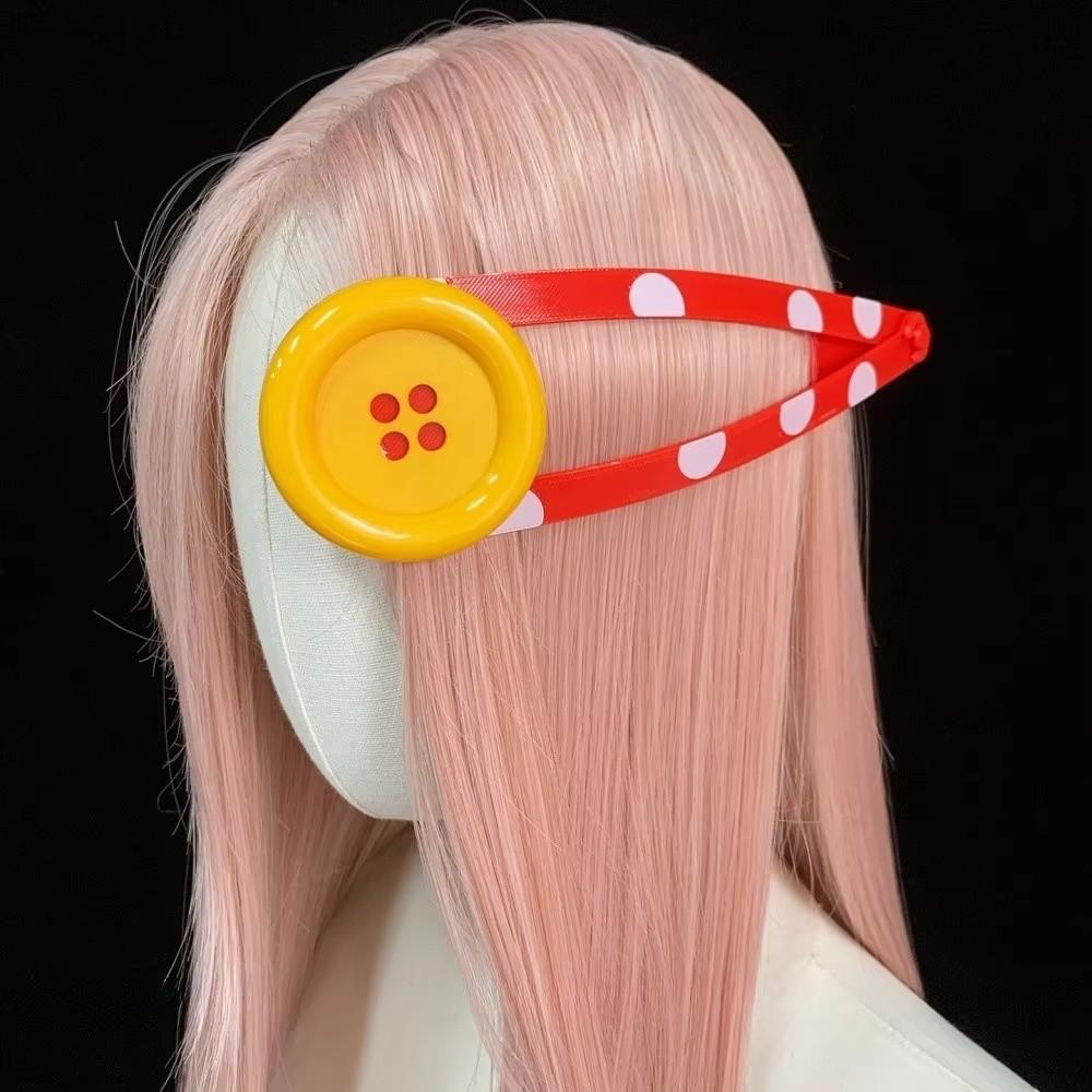 Polka Dot Button BB Clip Oversized Harajuku Hair Accessories Funny Hair Clip for Photography