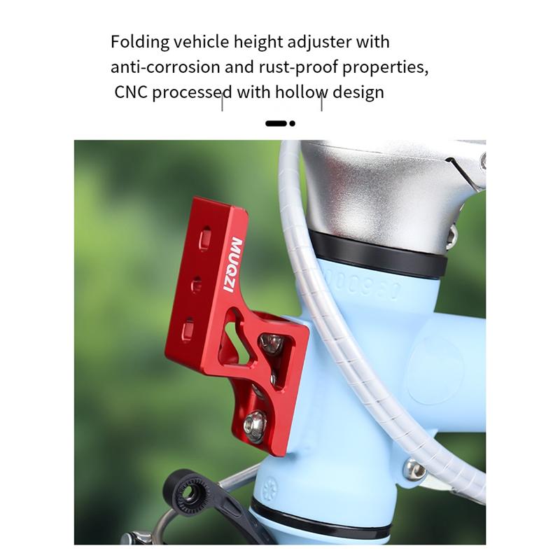 Classy-MUQZI For Brompton DAHON Compatible Front Bag Carrier Adapter Folding Bike Luggage Carrier Riser Bicycle Mount Holder