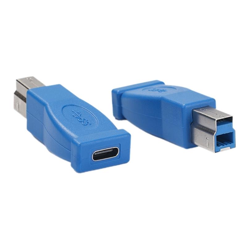 USB B3.0 Male To Type C Female Converters for Fast Data Transmission Charging for Printer and External Hard Disks