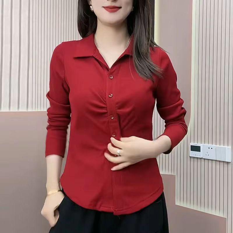 2023 Slimming Pleated Long Sleeve Autumn Top
