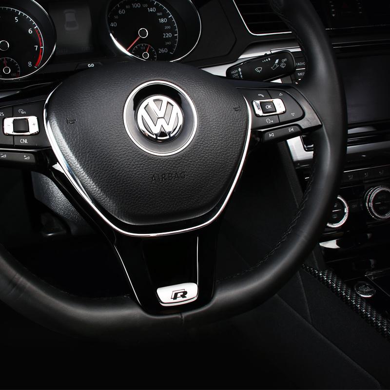 Декоративная накладка на руль автомобиля Наклейка с эмблемой R Line Для VW Scirocco Polo T5 Passat b6 Golf mk5 Tiguan Jetta CC
