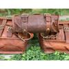 Motorcycle 3 Saddle Side Bags Sassy Bar Handlebar Luggage Tool Goat Leather