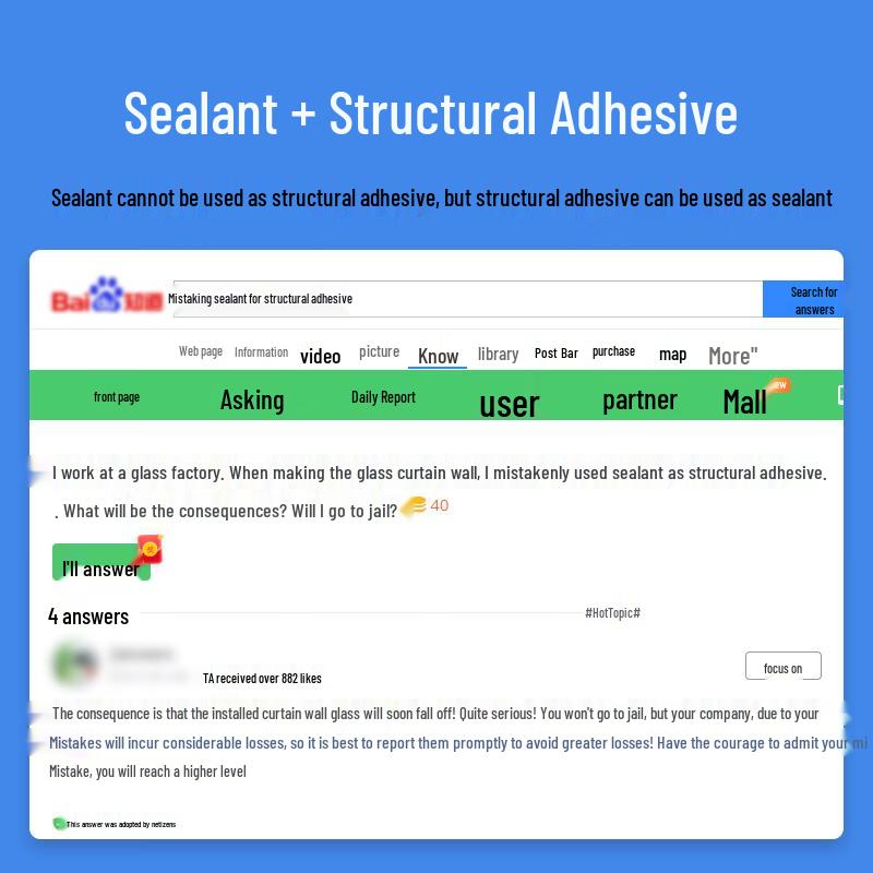 Qianjumei HR-TG 996 Neutral Silicone Structural Sealant