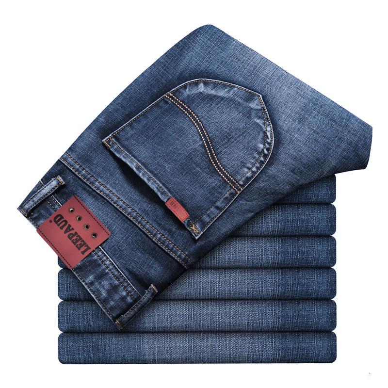 Leepaud Autumn Slim Fit мужские корейские джинсы со средней посадкой