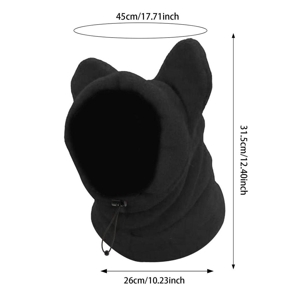 Hat Warm Windproof Hooded Ear Wrap Fleece Cap for Dogs