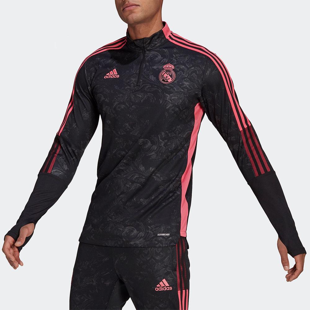 Adidas Training Long Sleeve Football Jersey 20-21 Season Real Madrid Men Tops Black GL0040