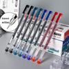 Giant Straight Liquid Gel Pens - Red, Blue & Black, 0.38mm, Diamond Needle Tip, Ideal for Writing & Signatures.
