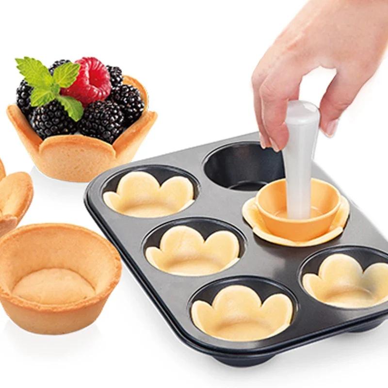 Tart Shells Mold Pastry Tamper Plastic Mini Tart Tamper Round Tartlet/Tarts Shell Maker Baking Tools Cupcake Muffin Cake