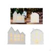 Illuminated Holiday House Sculpture for Festive Home Decor