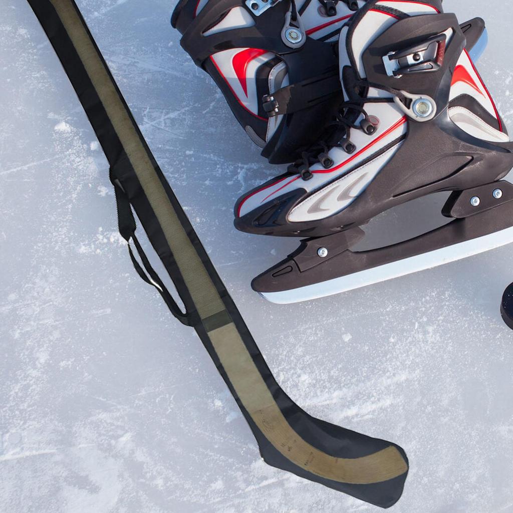 1 шт. Сумка для хранения хоккейных клюшек, сумка для клюшек с плечевыми ремнями, застежка-молния, сумка для хоккейных клюшек, аксессуары для хоккейного снаряжения.