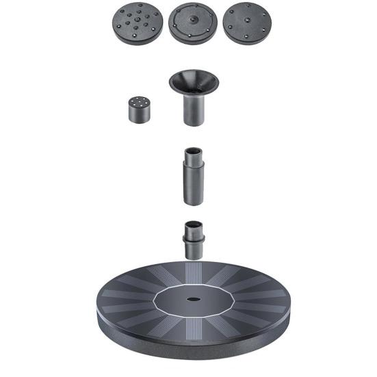 Фонтан на солнечной энергии с красочным светом, водонепроницаемая автоматическая зарядка, простая установка, интеллектуальный мини-солнечный насос, декор для фонтана