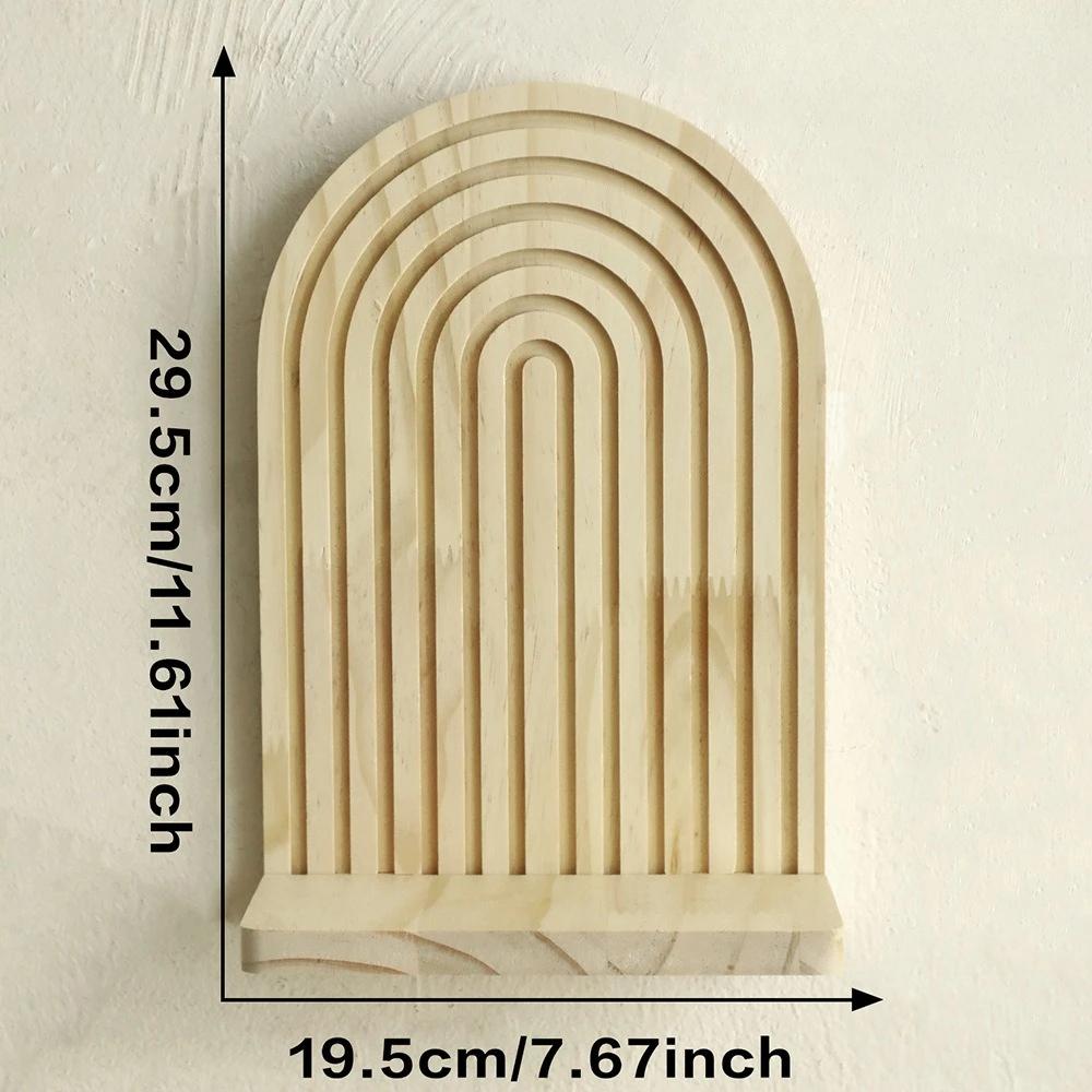 Boho Style Quality Wooden Wooden Wall Mounted Shelves Modern Home Decor Vintage Bohemian Wall Decor Boho Wooden Rainbow Wall