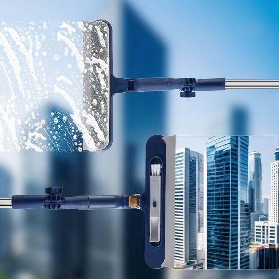 Стеклоочиститель с гибкой угловой головкой, панель с вращением на 180 градусов, двусторонний скребок, встроенная щетка, многоугольный инструмент для чистки стекла