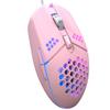 Rgb Usb Wired Gaming Mouse With Cooling Fan 3200 Dpi Honeycomb Hollow Sweatproof Wired Pink Gamer Mice For Laptop Pc