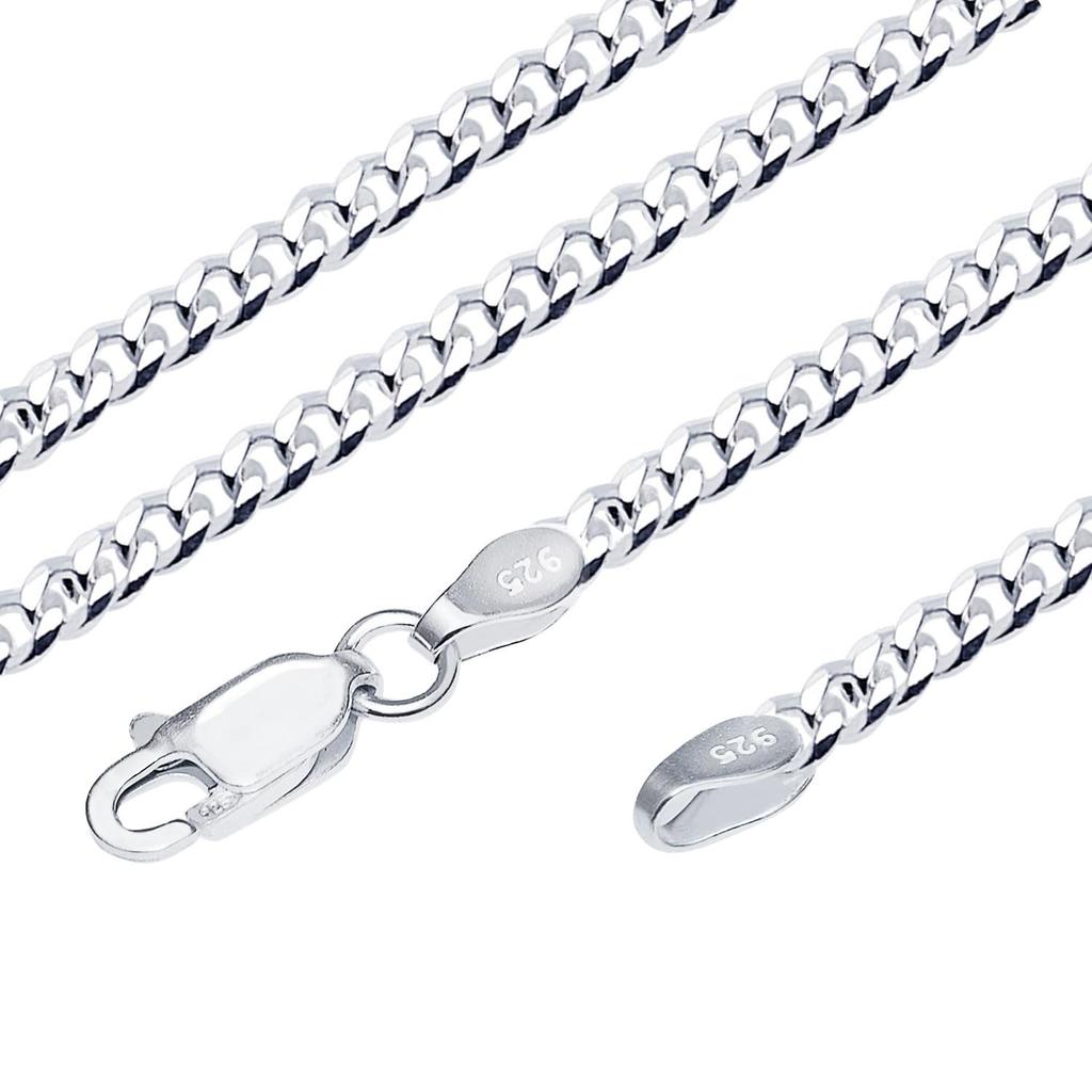 Серебряная цепочка 925 пробы, кубинское плетение, 40 см [Sears], ширина 2,8 мм, длина, scd80-40