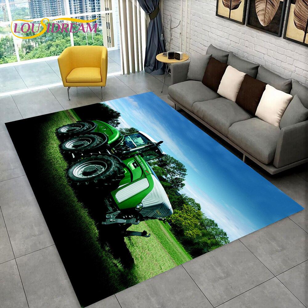 Коврик с узором для грузовика, автомобиля, трактора, коврик для дома, гостиной, спальни, дивана, коврик для двери, детский нескользящий напольный коврик 3D