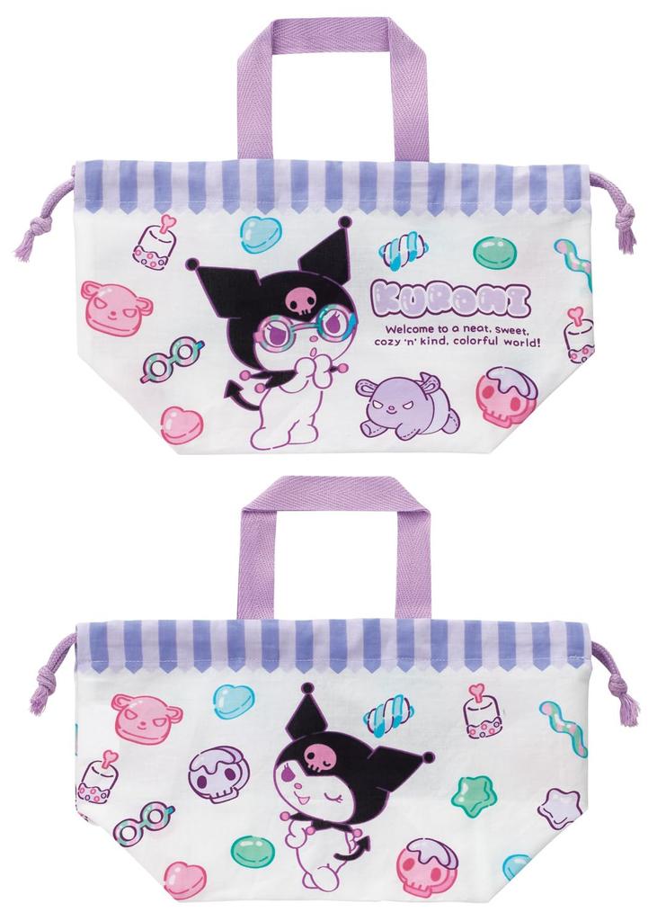 Сумки на шнурке для ланча Skater, Набор из 2 штук, Sanrio Kuromi и Mashu Gummy KB7W-A