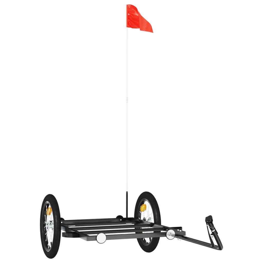 Bicycle Trailer Black 126 x 63 x 34 cm Iron