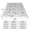 Фланелевое одеяло Джек Рассел Терьер Серая собака Мягкое Теплое Постельное белье Пледы для кресла Дивана Кровати Кемпинга Покрывало для дивана-кровати