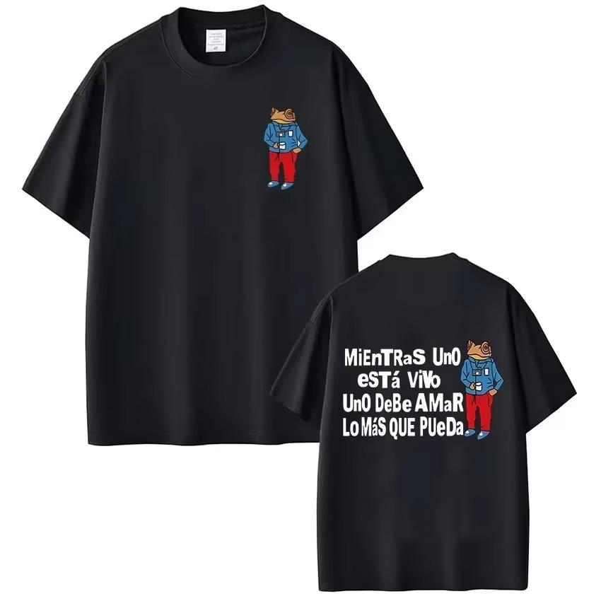 Loose Harajuku Y2K Street Style Unisex Casual Cotton Crew Neck Hot Selling Summer T Shirt With Bad Bunny Unisex And Unisex TShirt