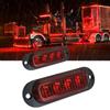 2x светодиодных красных боковых габаритных фонаря 12/24 В, светодиодные задние габаритные фонари для караванов, задние фонари для грузовиков, автофургонов, прицепов, пикапов, лодок