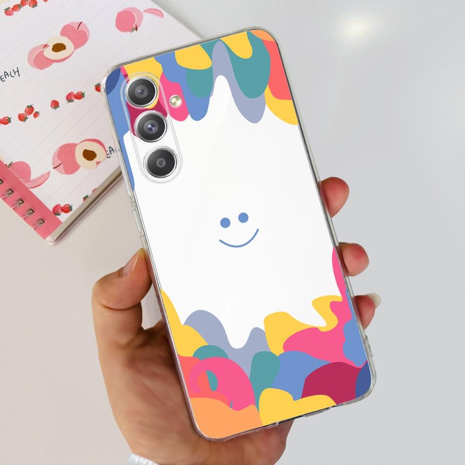 Чехол для Samsung Galaxy A55 Чехол Samsung A55 5G SM-A556B Модный Принт Мягкий Силикон ТПУ Задняя Крышка Телефона