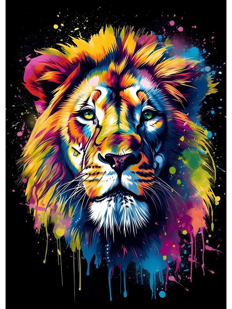 Сурикат Слон Морская Выдра Лев Красочные Животные С Капает Плакат Холст Картина Симпатичные Животные Настенное Искусство Для Комнаты Домашний Декор